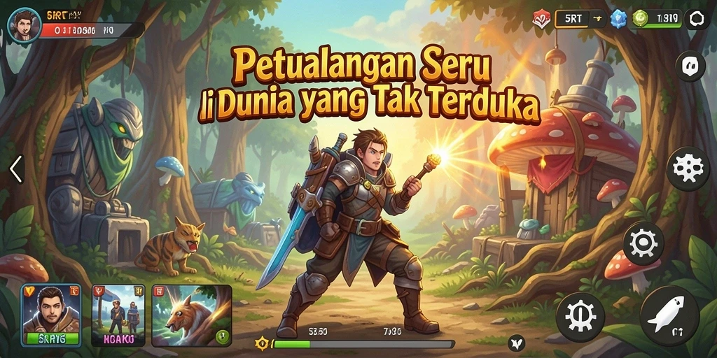 Gameplay 5RT menunjukkan aksi petualangan yang mendebarkan.