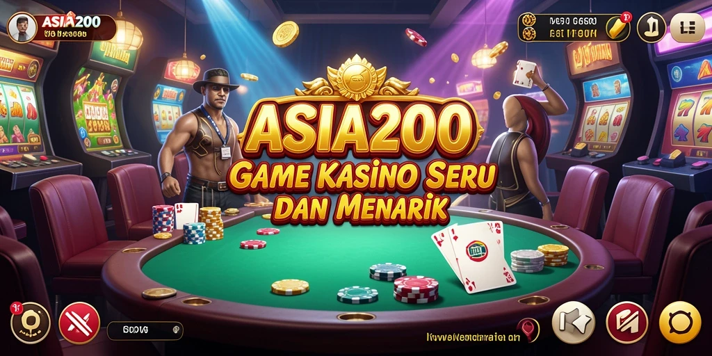 Tampilan gameplay seru dalam ASIA200 dengan banyak pilihan permainan kasino.