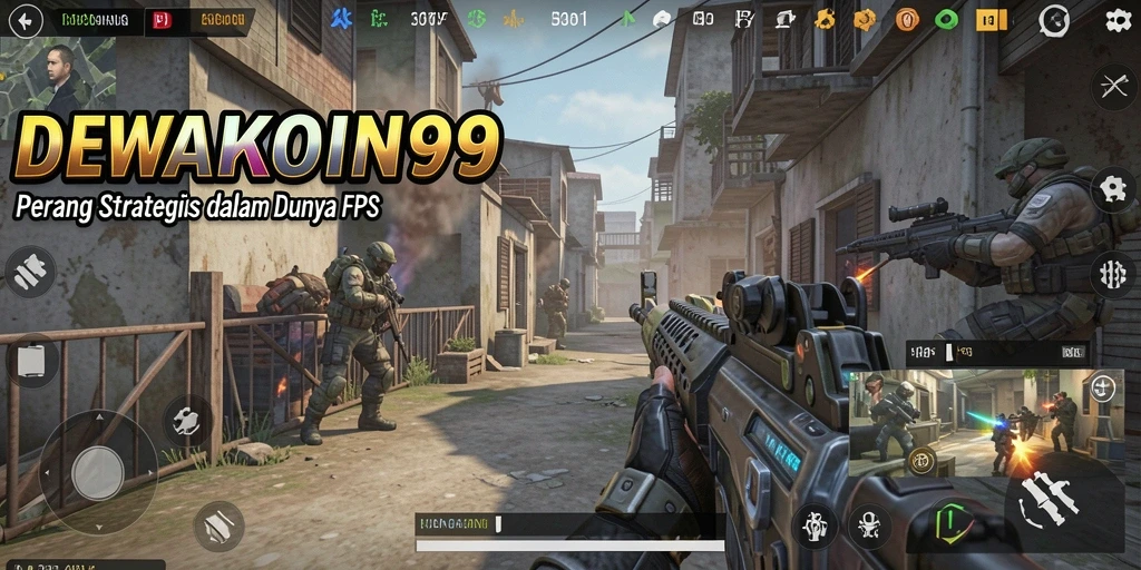 Gameplay DEWAKOIN99 dalam aksi FPS yang menegangkan.
