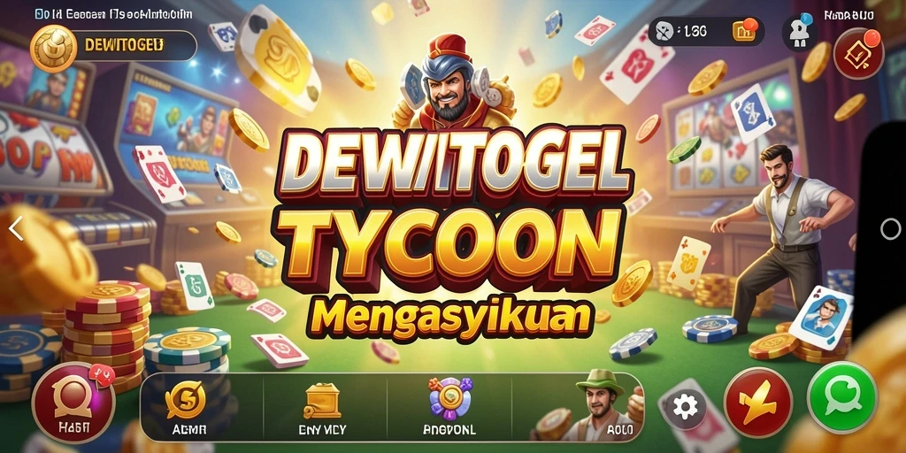 Tampilan gameplay menarik dari DEWITOGEL dengan elemen Tycoon.