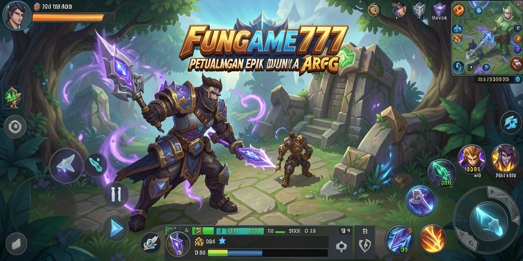 Tangkapan layar gameplay menunjukkan pertarungan epik dalam <strong>FUNGAME777</strong>.