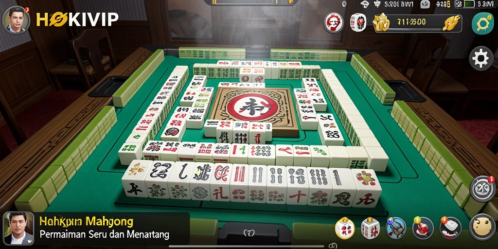 Tampilan screenshot HOKIVIP menampilkan gameplay Mahjong yang menantang.