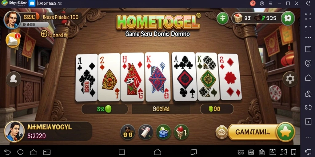 Tampilan gameplay seru dari game domino HOMETOGEL.
