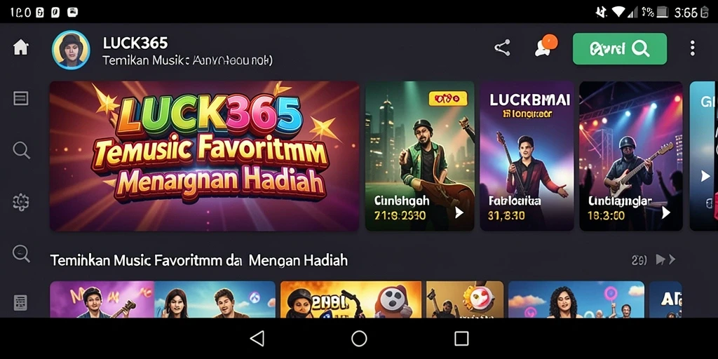 Screenshot gameplay LUCK365 dengan berbagai tantangan musik menarik.