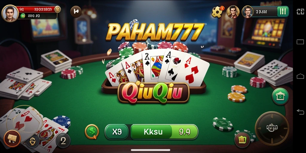 Tampilan gameplay QiuQiu yang menegangkan di PAHAM777.