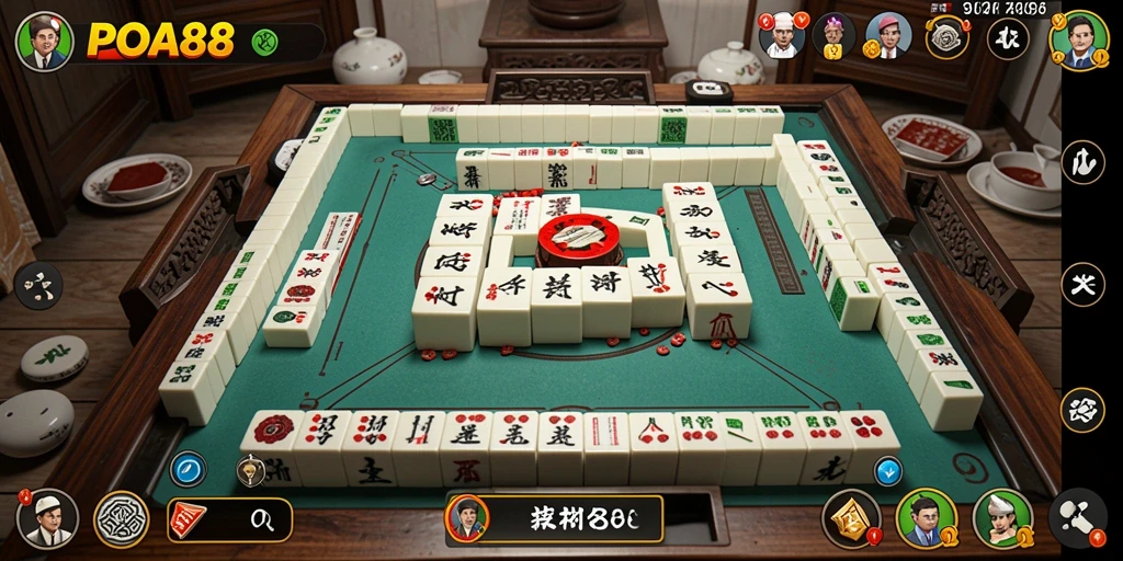 Tampilan gameplay seru dari <strong>POA88</strong> yang menggugah semangat bermain Mahjong.